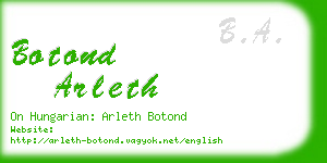 botond arleth business card